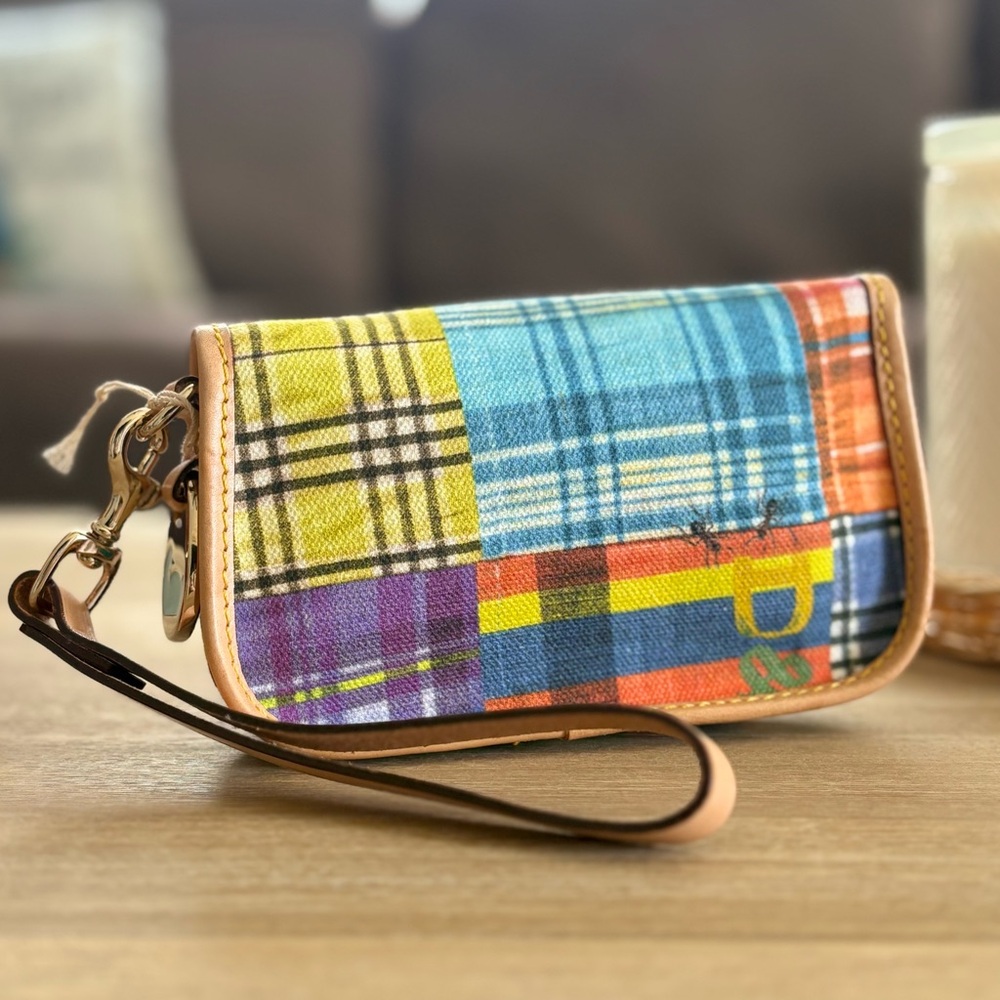 Dooney & Bourke Plaid Picnic Ants Wristlet - Picture 6 of 14